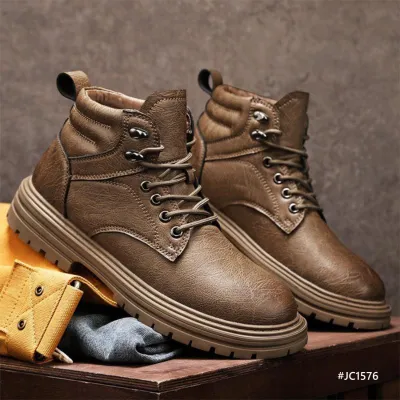 Genuine Leather British Style Martin Boots For Men